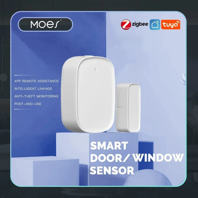 MOES Tuya ZigBee/WiFi Smart Fenster Tür Tor Sensor Detektor Smart Home Security Alarm System Smart Leben Tuya App fernbedienung