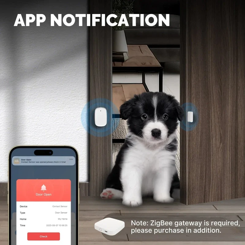 MOES Tuya ZigBee/WiFi Smart Fenster Tür Tor Sensor Detektor Smart Home Security Alarm System Smart Leben Tuya App fernbedienung