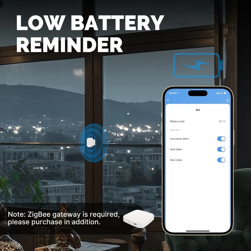 MOES Tuya ZigBee/WiFi Smart Fenster Tür Tor Sensor Detektor Smart Home Security Alarm System Smart Leben Tuya App fernbedienung