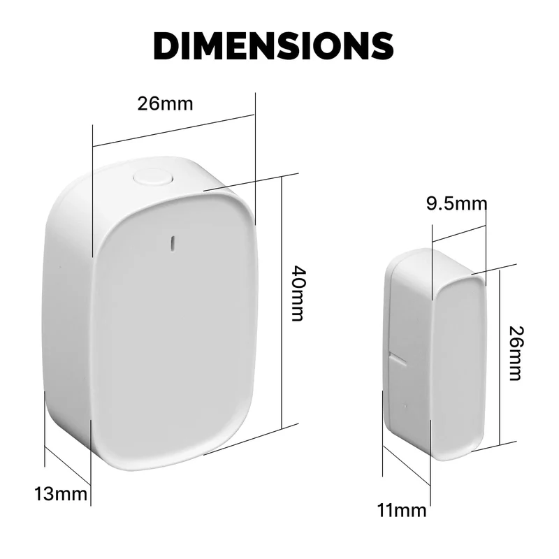 MOES Tuya ZigBee/WiFi Smart Fenster Tür Tor Sensor Detektor Smart Home Security Alarm System Smart Leben Tuya App fernbedienung