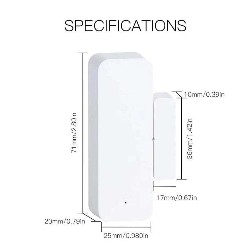 MOES Tuya ZigBee/WiFi Smart Fenster Tür Tor Sensor Detektor Smart Home Security Alarm System Smart Leben Tuya App fernbedienung