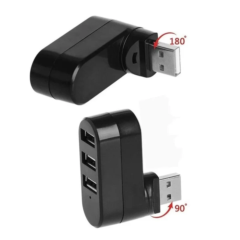 3-Port Multi 2.0 USB-Hub Mini USB-Hub Hochgeschwindigkeits-Rotations-Splitter-Adapter für Laptop-Notebook für PC-Computerzubehör