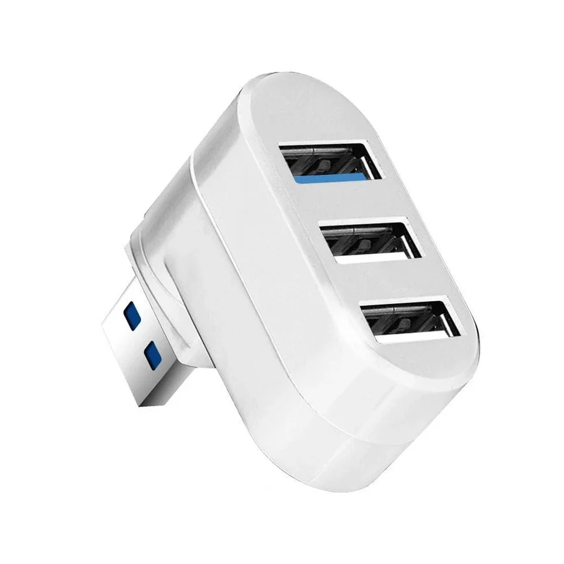 3-Port Multi 2.0 USB-Hub Mini USB-Hub Hochgeschwindigkeits-Rotations-Splitter-Adapter für Laptop-Notebook für PC-Computerzubehör