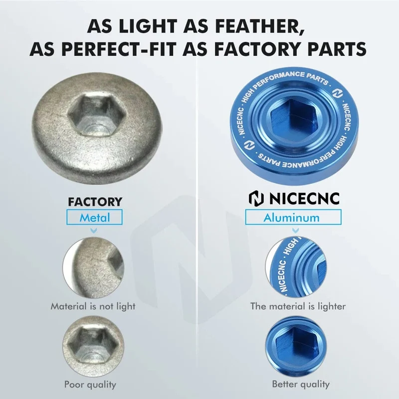 NICECNC Öl Füllstoff Kappe Für Yamaha Raptor 700 700R 2006-2024 Motor Öl Ablauf Stecker Sump Mutter Wolverine X4 YZF r1 ATV Zubehör