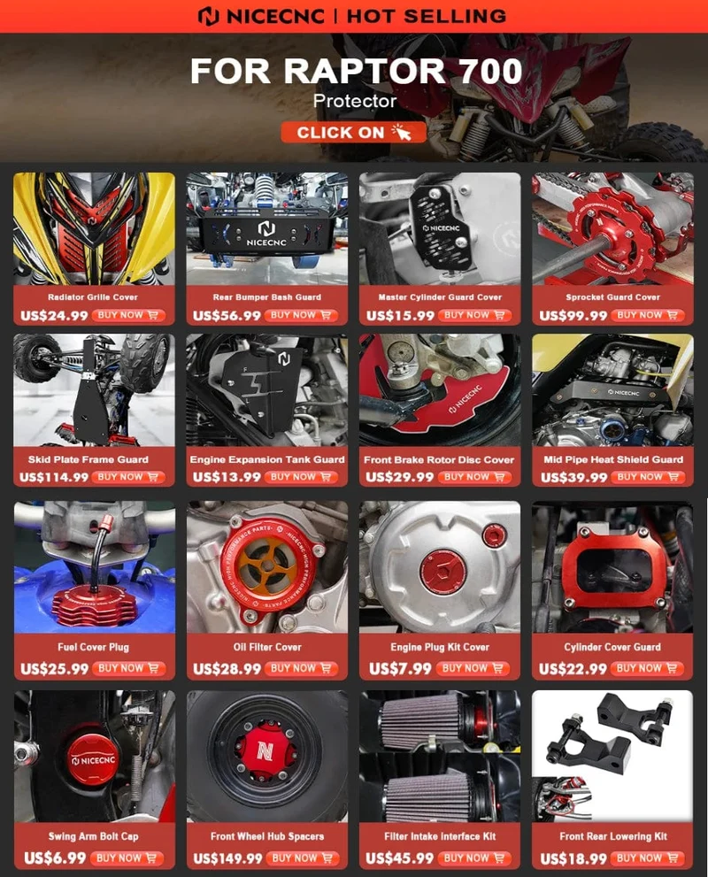 NICECNC Öl Füllstoff Kappe Für Yamaha Raptor 700 700R 2006-2024 Motor Öl Ablauf Stecker Sump Mutter Wolverine X4 YZF r1 ATV Zubehör
