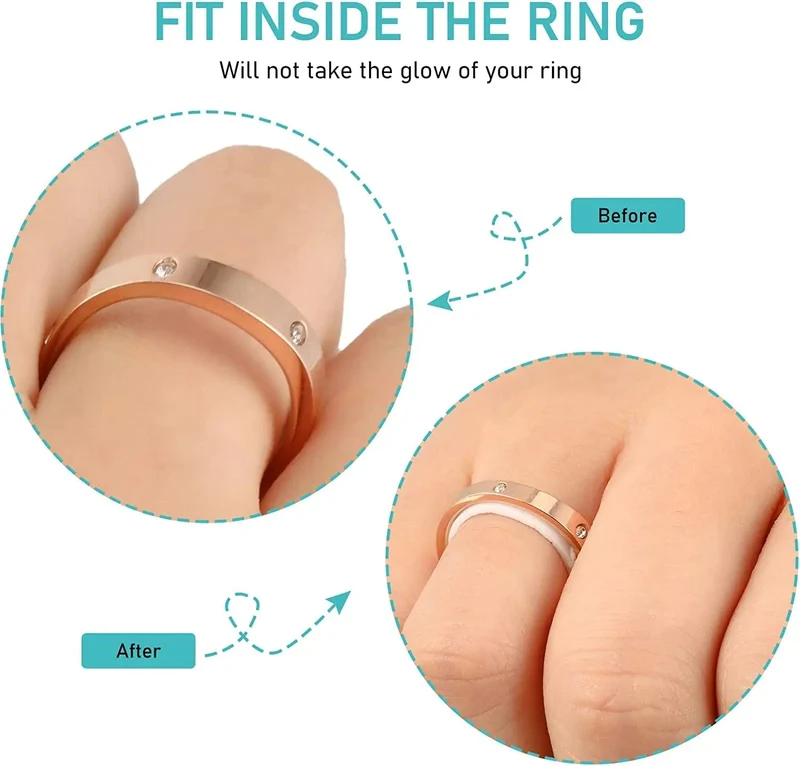 Aufkleber zur Größenanpassung für jeden Ring, transparent, großer Ring, unsichtbar, fester Spanner, Reduzierstück, Größenänderung, Schmuckwerkzeuge