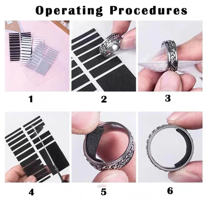 Aufkleber zur Größenanpassung für jeden Ring, transparent, großer Ring, unsichtbar, fester Spanner, Reduzierstück, Größenänderung, Schmuckwerkzeuge