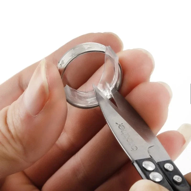 Aufkleber zur Größenanpassung für jeden Ring, transparent, großer Ring, unsichtbar, fester Spanner, Reduzierstück, Größenänderung, Schmuckwerkzeuge