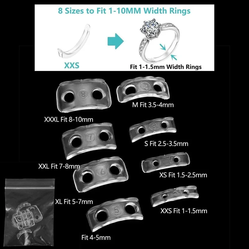 4 teile/los Transparent Spirale Basierend Ring Werkzeuge Frühling Spule Ring Größe Teller Schutz Spanner Minderer Größenänderung Werkzeug Für Schmuck