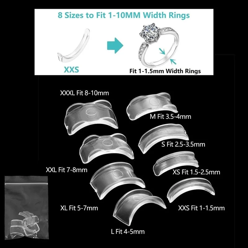 4 teile/los Transparent Spirale Basierend Ring Werkzeuge Frühling Spule Ring Größe Teller Schutz Spanner Minderer Größenänderung Werkzeug Für Schmuck
