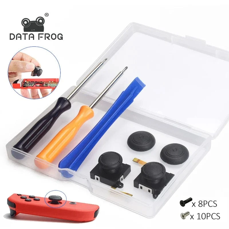 DATA FROG 3D Analog-Joystick, Daumenstick, kompatibel mit Nintendo Switch Joypad, Ersatz-Reparaturset, Werkzeug für Switch Lite
