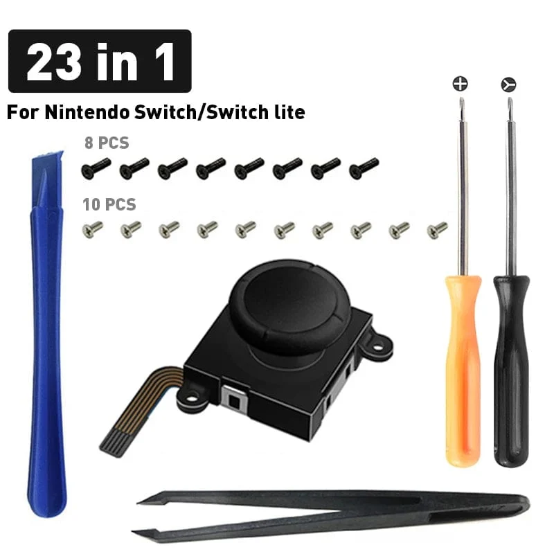 DATA FROG 3D Analog-Joystick, Daumenstick, kompatibel mit Nintendo Switch Joypad, Ersatz-Reparaturset, Werkzeug für Switch Lite