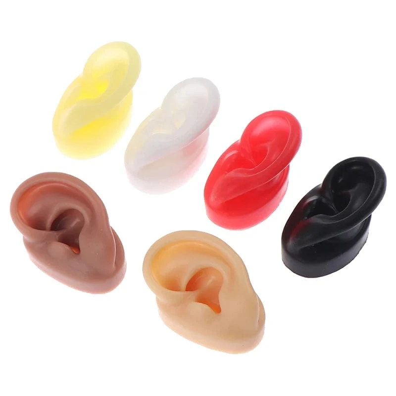 1PC Weiche Ohr Silikon Piercing Modell Tattoo Praxis Werkzeuge Ohrring Schmuck Display Acryl Display Stand Kit Heißer Verkauf