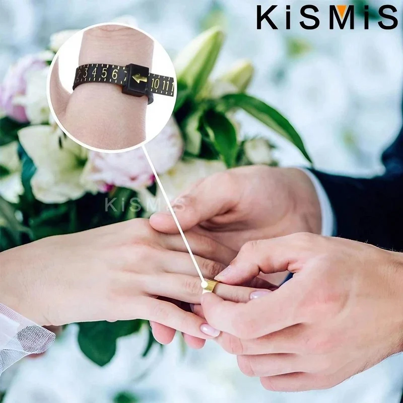 KISMIS 1 STÜCK Weiß/Schwarz US/EU Größen Ehering Band Ringmaß Messen Original Tester Fingermessgerät Schmuck Zubehör Werkzeuge