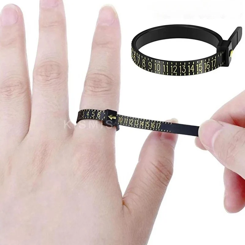KISMIS 1 STÜCK Weiß/Schwarz US/EU Größen Ehering Band Ringmaß Messen Original Tester Fingermessgerät Schmuck Zubehör Werkzeuge