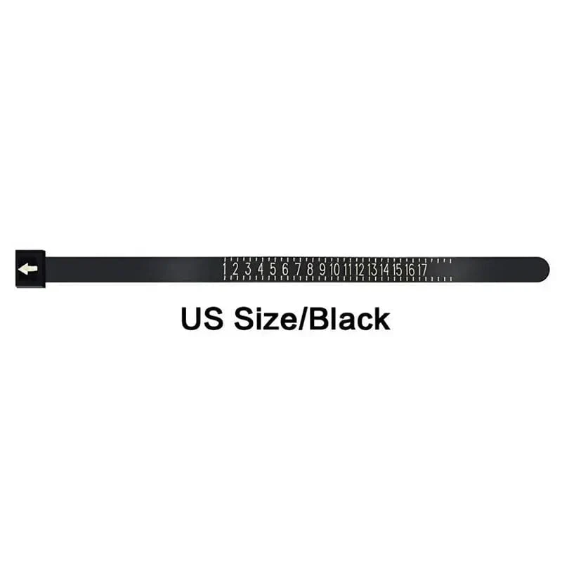 KISMIS 1 STÜCK Weiß/Schwarz US/EU Größen Ehering Band Ringmaß Messen Original Tester Fingermessgerät Schmuck Zubehör Werkzeuge
