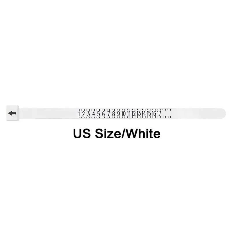 KISMIS 1 STÜCK Weiß/Schwarz US/EU Größen Ehering Band Ringmaß Messen Original Tester Fingermessgerät Schmuck Zubehör Werkzeuge
