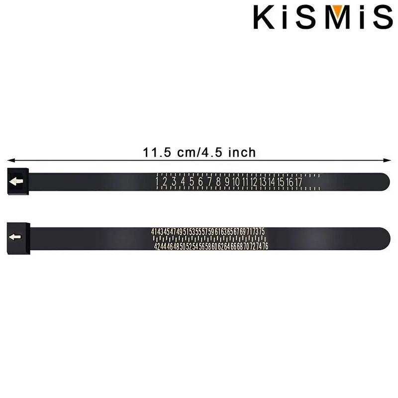 KISMIS 1 STÜCK Weiß/Schwarz US/EU Größen Ehering Band Ringmaß Messen Original Tester Fingermessgerät Schmuck Zubehör Werkzeuge