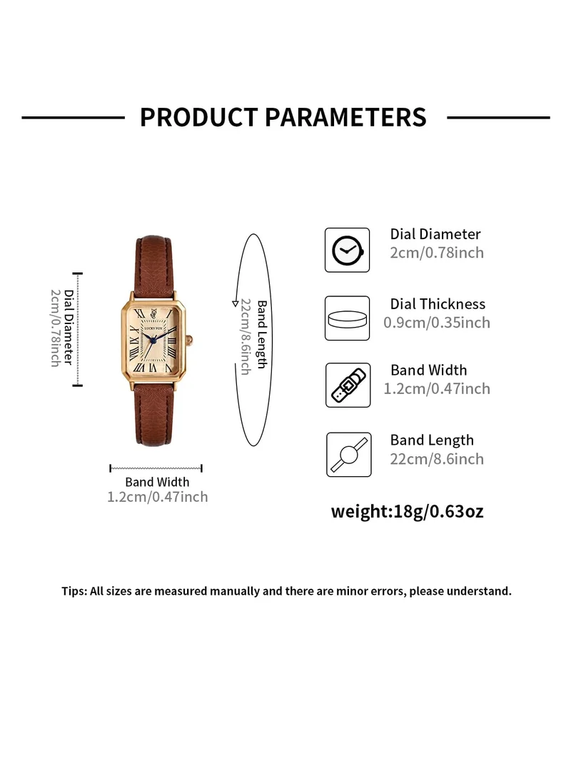 Mode Retro Digital Dial Casual Uhren Quadrat Lederband Modische Uhr Quarz Armbanduhr für Frauen Geschenk