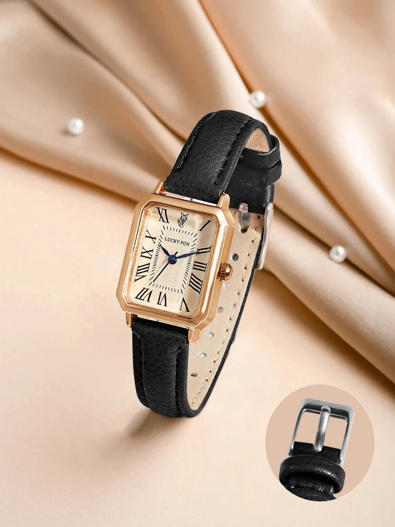 Mode Retro Digital Dial Casual Uhren Quadrat Lederband Modische Uhr Quarz Armbanduhr für Frauen Geschenk