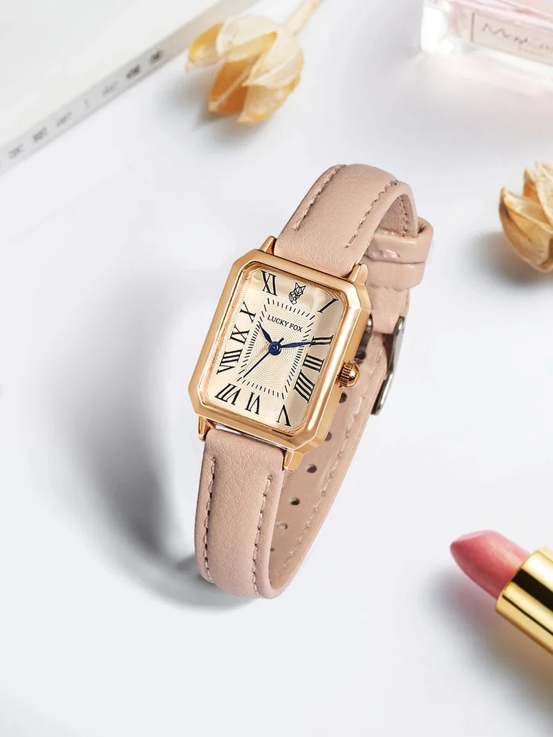 Mode Retro Digital Dial Casual Uhren Quadrat Lederband Modische Uhr Quarz Armbanduhr für Frauen Geschenk