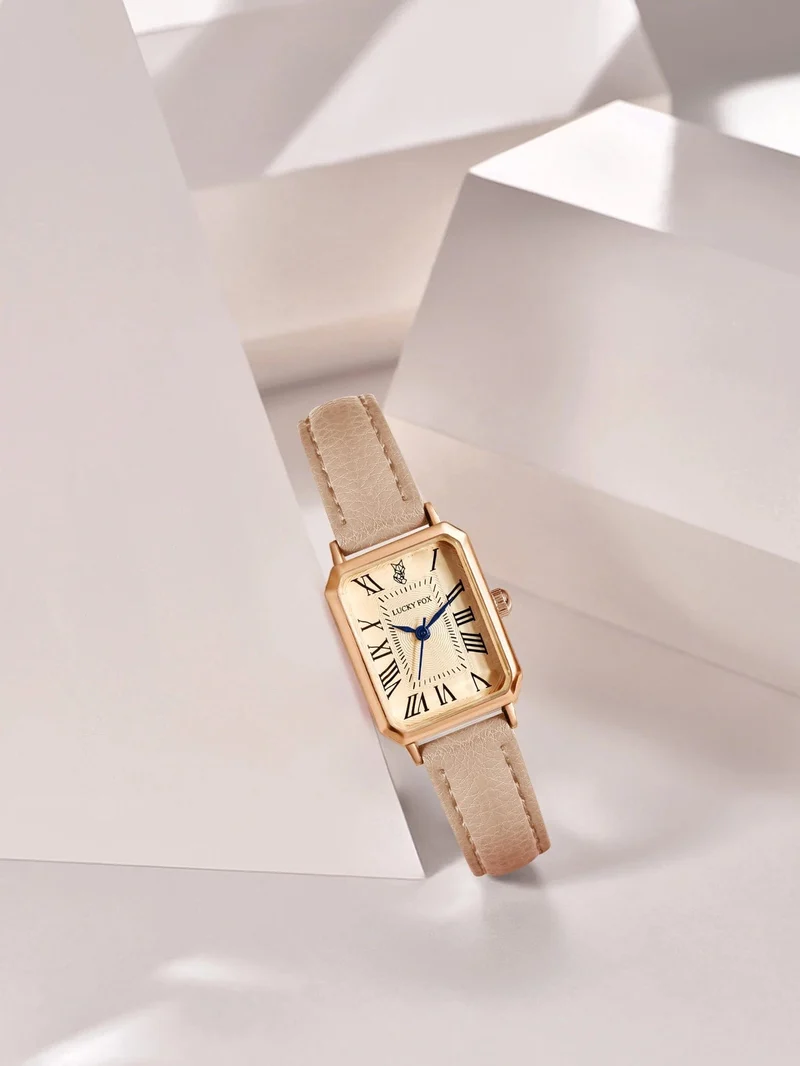 Mode Retro Digital Dial Casual Uhren Quadrat Lederband Modische Uhr Quarz Armbanduhr für Frauen Geschenk