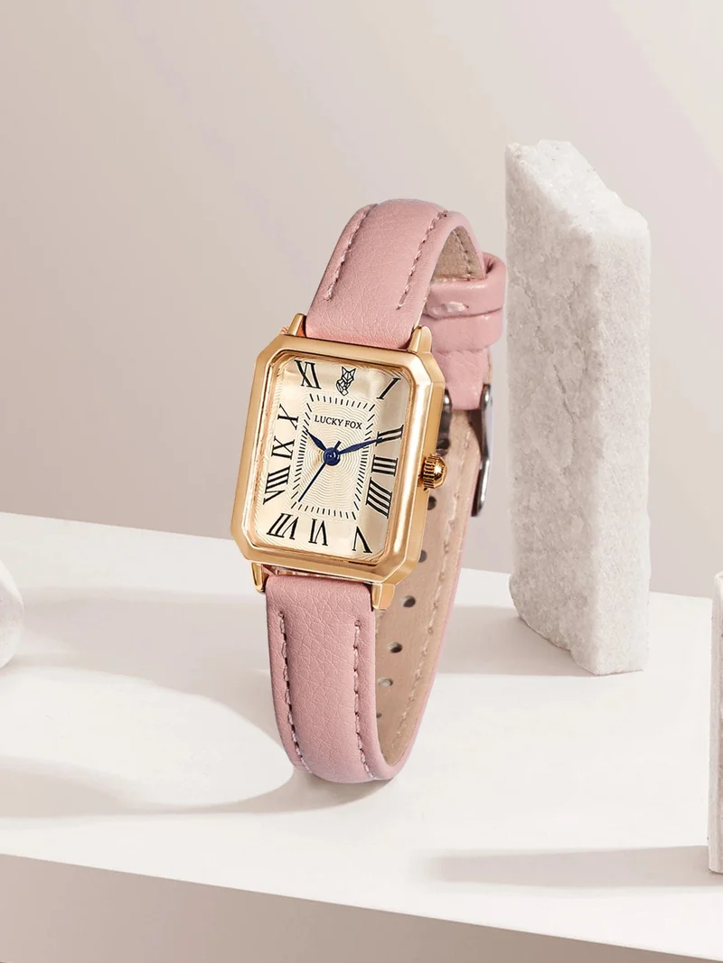 Mode Retro Digital Dial Casual Uhren Quadrat Lederband Modische Uhr Quarz Armbanduhr für Frauen Geschenk