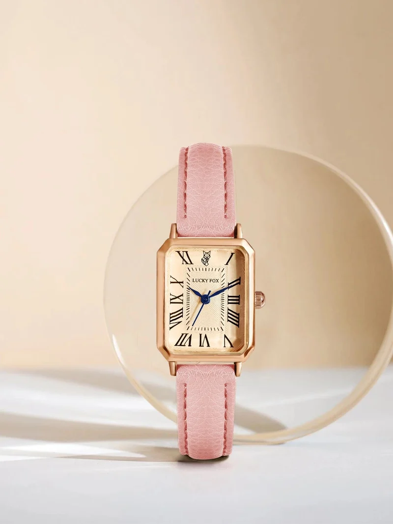 Mode Retro Digital Dial Casual Uhren Quadrat Lederband Modische Uhr Quarz Armbanduhr für Frauen Geschenk