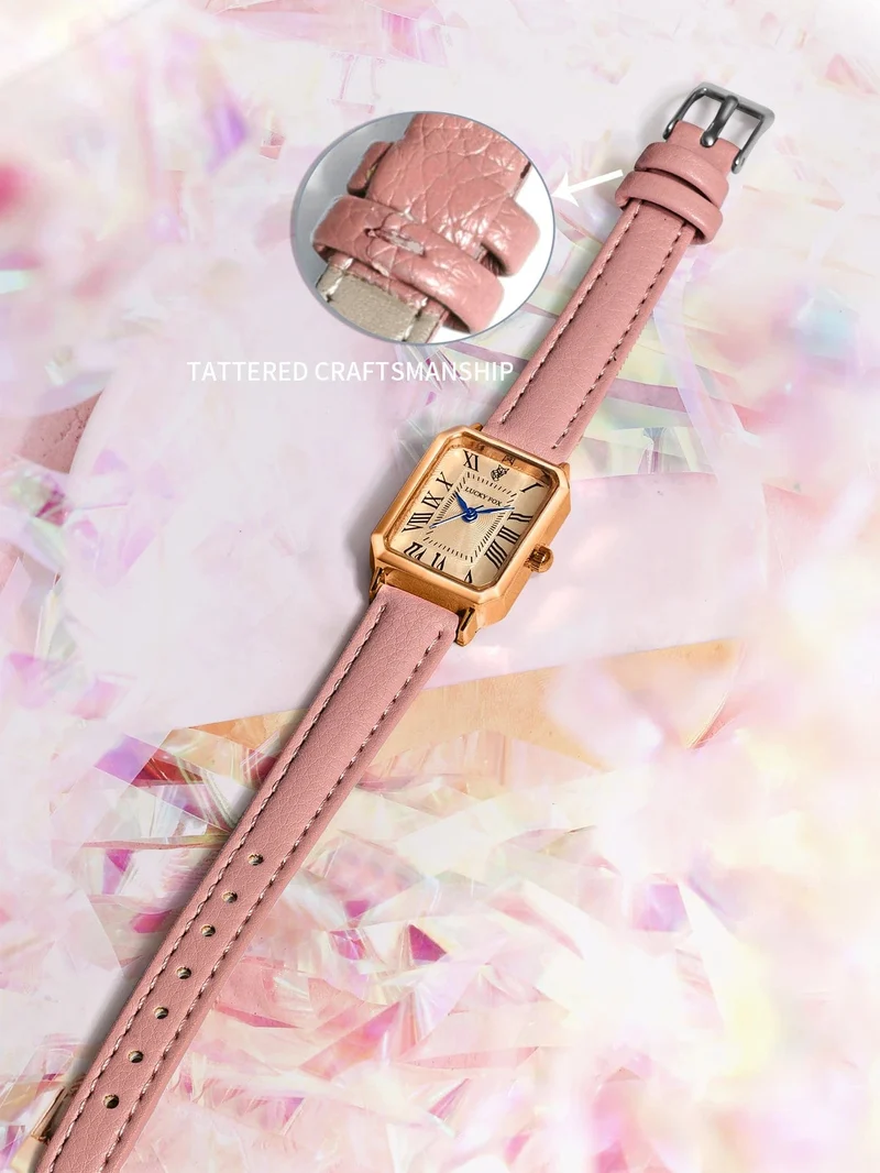 Mode Retro Digital Dial Casual Uhren Quadrat Lederband Modische Uhr Quarz Armbanduhr für Frauen Geschenk