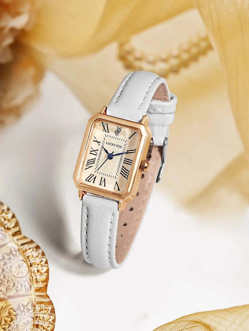 Mode Retro Digital Dial Casual Uhren Quadrat Lederband Modische Uhr Quarz Armbanduhr für Frauen Geschenk
