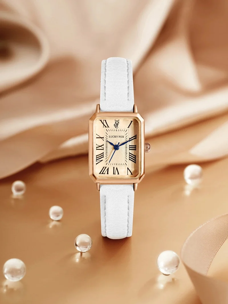 Mode Retro Digital Dial Casual Uhren Quadrat Lederband Modische Uhr Quarz Armbanduhr für Frauen Geschenk
