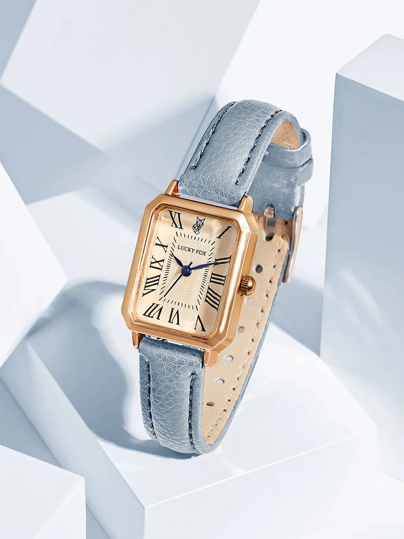 Mode Retro Digital Dial Casual Uhren Quadrat Lederband Modische Uhr Quarz Armbanduhr für Frauen Geschenk