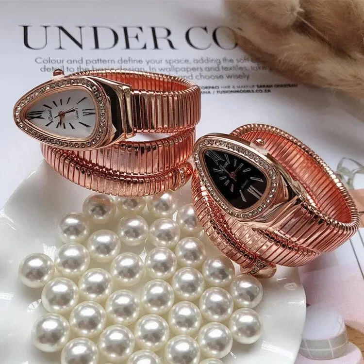 Damen-Quarzuhr, Armband aus Edelstahl, modische goldene Damenuhren, hochwertige Luxus-Damenarmbanduhr (nur Uhr)