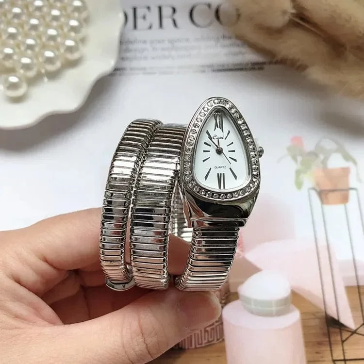 Damen-Quarzuhr, Armband aus Edelstahl, modische goldene Damenuhren, hochwertige Luxus-Damenarmbanduhr (nur Uhr)