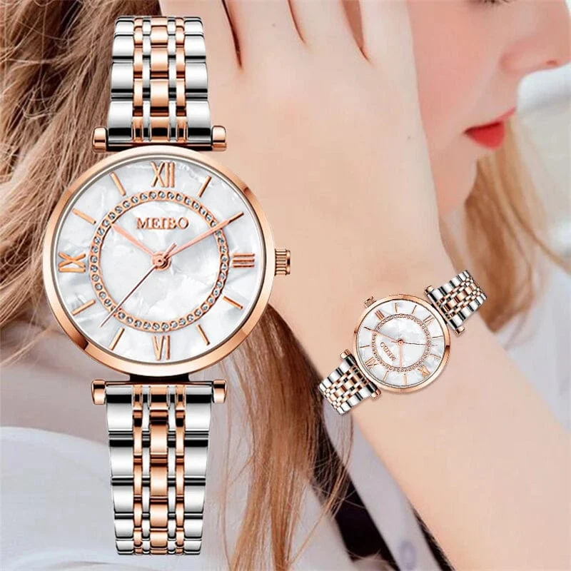 Frauen Luxus Kristall Frauen Armband Uhren Top Marke Mode Diamant Damen Quarz Uhr Stahl Weibliche Armbanduhr