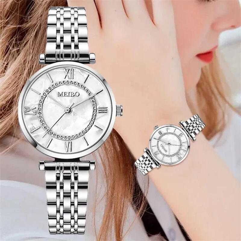 Frauen Luxus Kristall Frauen Armband Uhren Top Marke Mode Diamant Damen Quarz Uhr Stahl Weibliche Armbanduhr