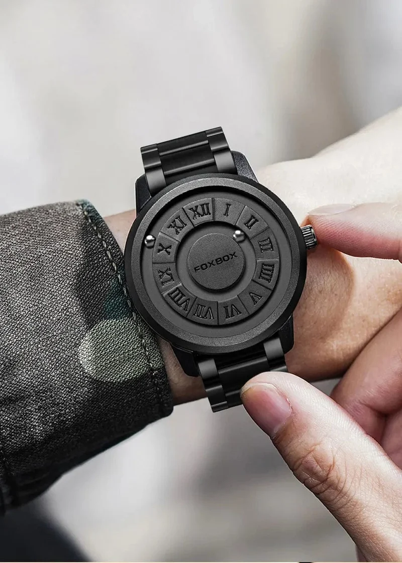 LIGE Luxusuhr Männer Kreative Scrollzeiger Magnetkraft Sportuhren Männer Quarz Chronograph Mann Uhr Relogio Masculino