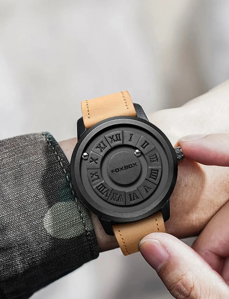 LIGE Luxusuhr Männer Kreative Scrollzeiger Magnetkraft Sportuhren Männer Quarz Chronograph Mann Uhr Relogio Masculino