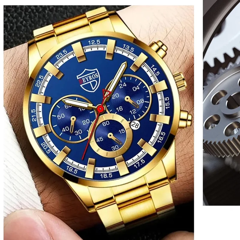 Mode Herrenuhren Business Edelstahl Quarz Armbanduhr Kalender Datum Männlich Casual Sport Leuchtende Uhr