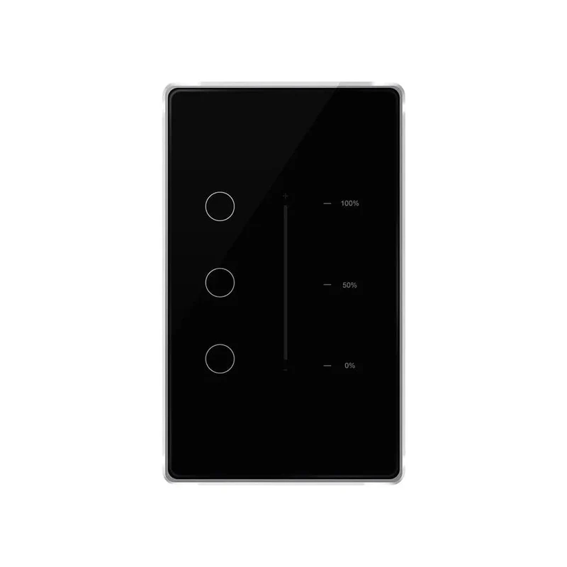 Zemismart Tuya Zigbee Smart Dimmer Schalter 3 Gang Smart Leben APP Fernbedienung US EU Standard Licht Schalter Prozentsatz Control