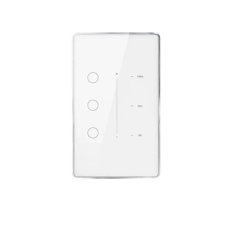 Zemismart Tuya Zigbee Smart Dimmer Schalter 3 Gang Smart Leben APP Fernbedienung US EU Standard Licht Schalter Prozentsatz Control
