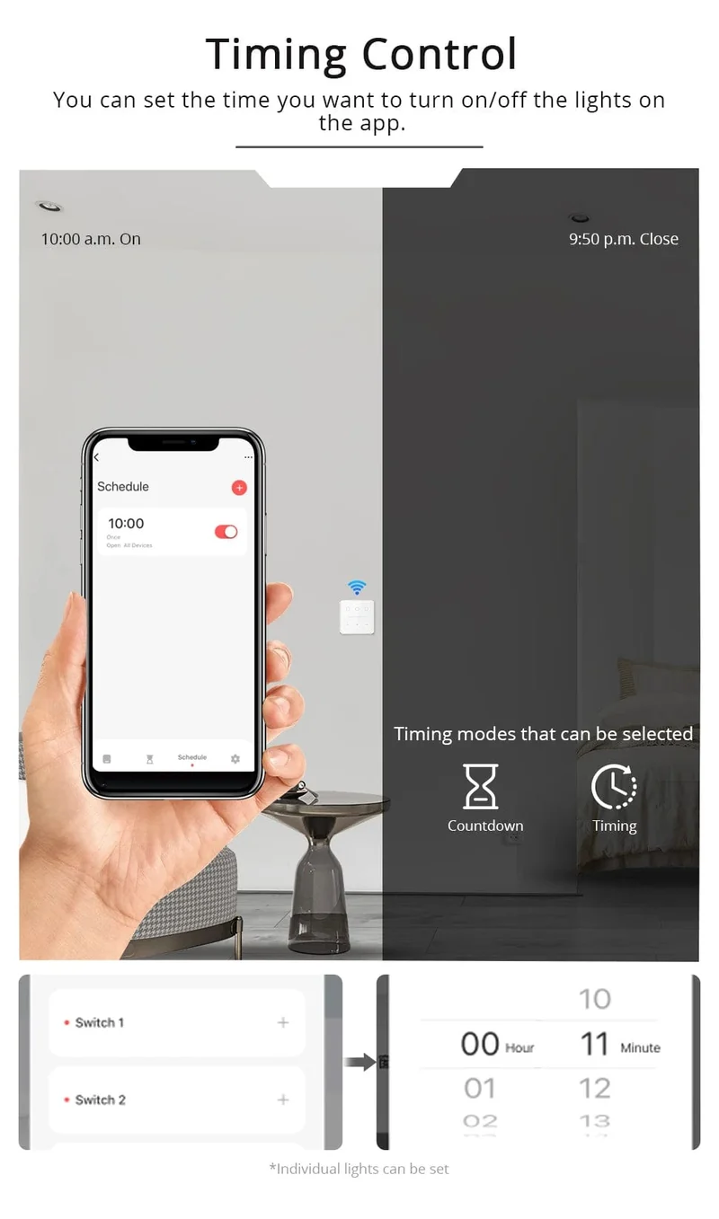 Zemismart Tuya Zigbee Smart Dimmer Schalter 3 Gang Smart Leben APP Fernbedienung US EU Standard Licht Schalter Prozentsatz Control