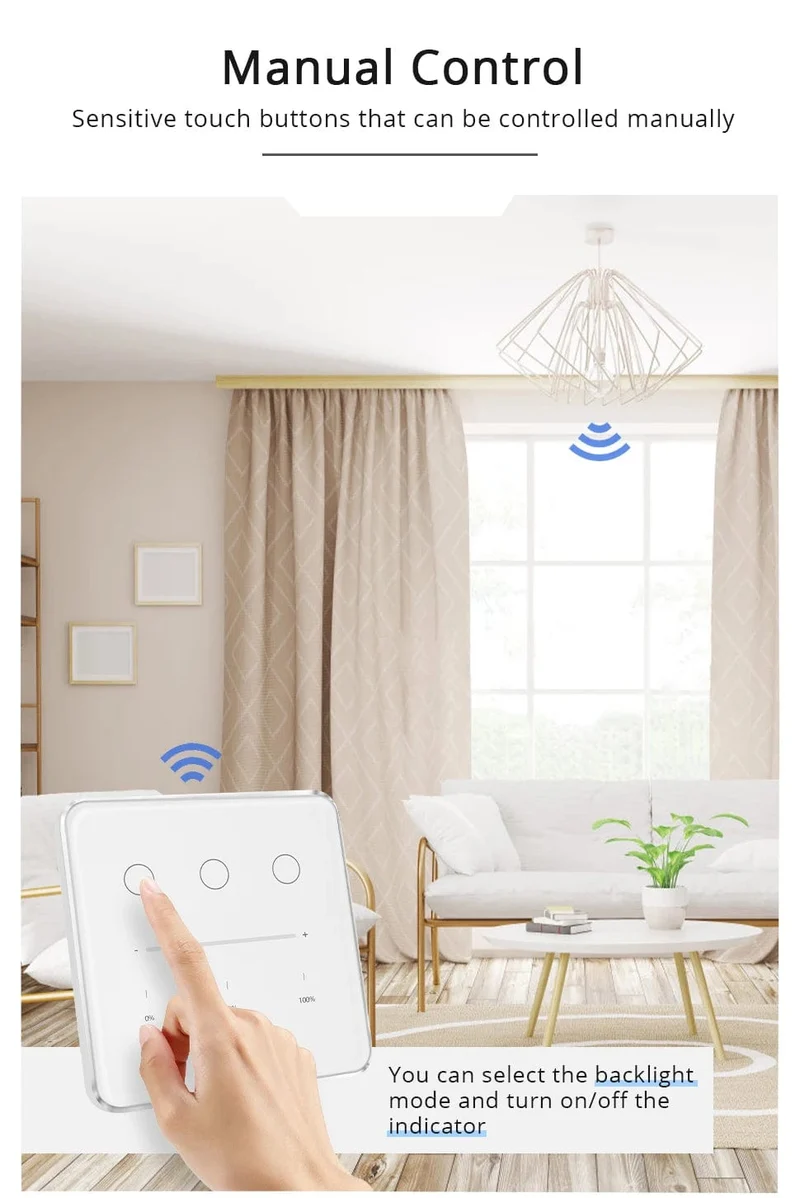 Zemismart Tuya Zigbee Smart Dimmer Schalter 3 Gang Smart Leben APP Fernbedienung US EU Standard Licht Schalter Prozentsatz Control