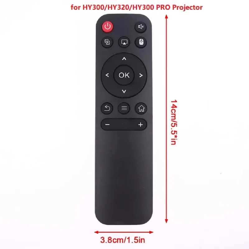 Original Fernbedienung für HY300/HY320/HY300 PRO Projektor, HOCHWERTIGES ABS, Smart-Ersatzteil
