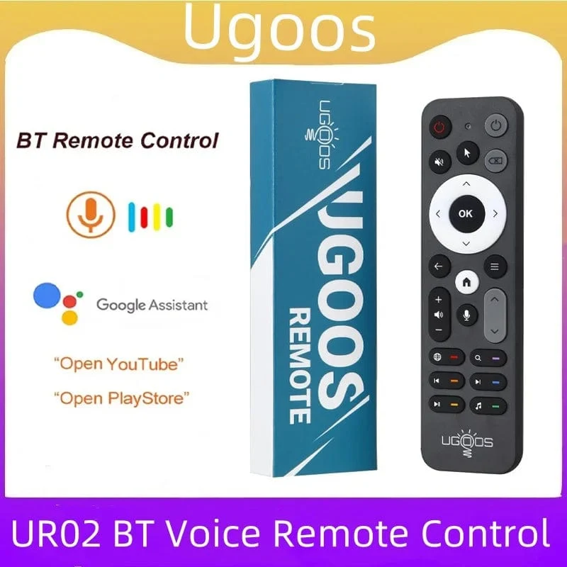 UGOOS UR02 BT Fernbedienung Sprachsteuerung Ersatz für Ugoos TOX1 TOX3 TOX4 AM8 PRO AM6B PLUS X4 X4Q Cube Pro Extra TV Box