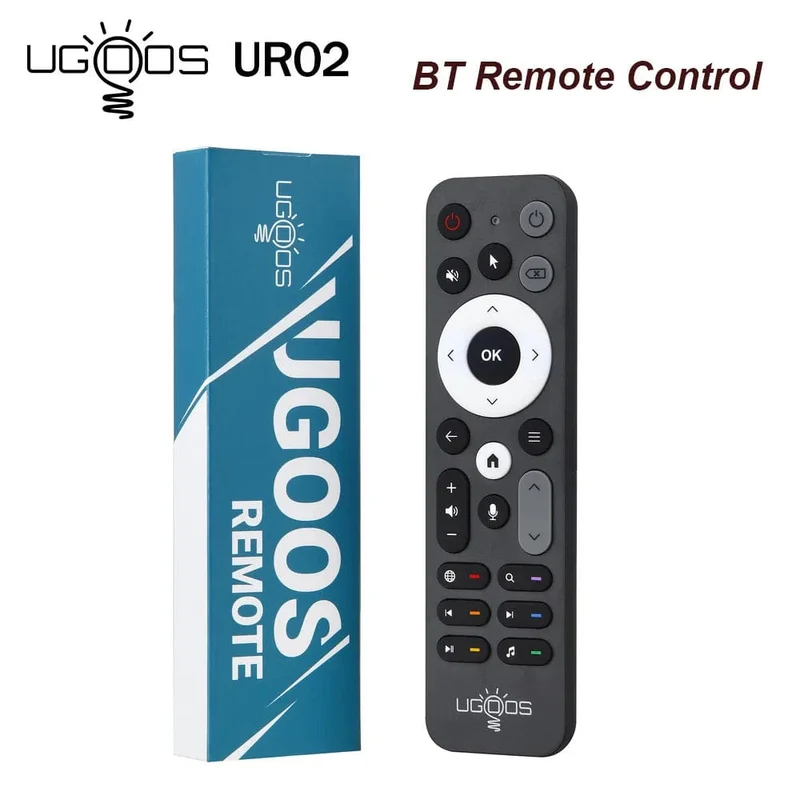 UGOOS UR02 BT Fernbedienung Sprachsteuerung Ersatz für Ugoos TOX1 TOX3 TOX4 AM8 PRO AM6B PLUS X4 X4Q Cube Pro Extra TV Box