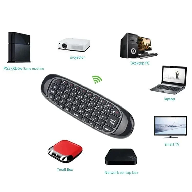 C120 RGB Hintergrundbeleuchtung Fly Air Mouse Gyro Sensor Drahtlose 2.4G RF Tastatur Fernbedienung Für Android Smart TV Box
