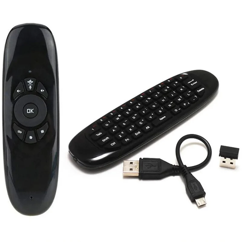 C120 RGB Hintergrundbeleuchtung Fly Air Mouse Gyro Sensor Drahtlose 2.4G RF Tastatur Fernbedienung Für Android Smart TV Box