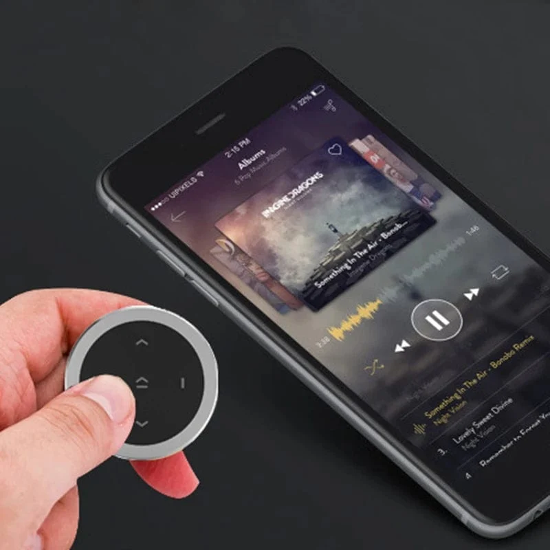 Kebidu Drahtlose Bluetooth Media Lenkrad Fernbedienung Mini Mp3 Fernbedienung Für Android IOS Smartphone Controller