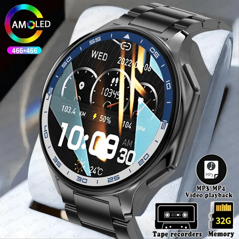 Neu Für OPPO Uhr X Business Smart Uhr Männer AMOLED HD Bildschirm 32G Speicher Herz Rate Sport